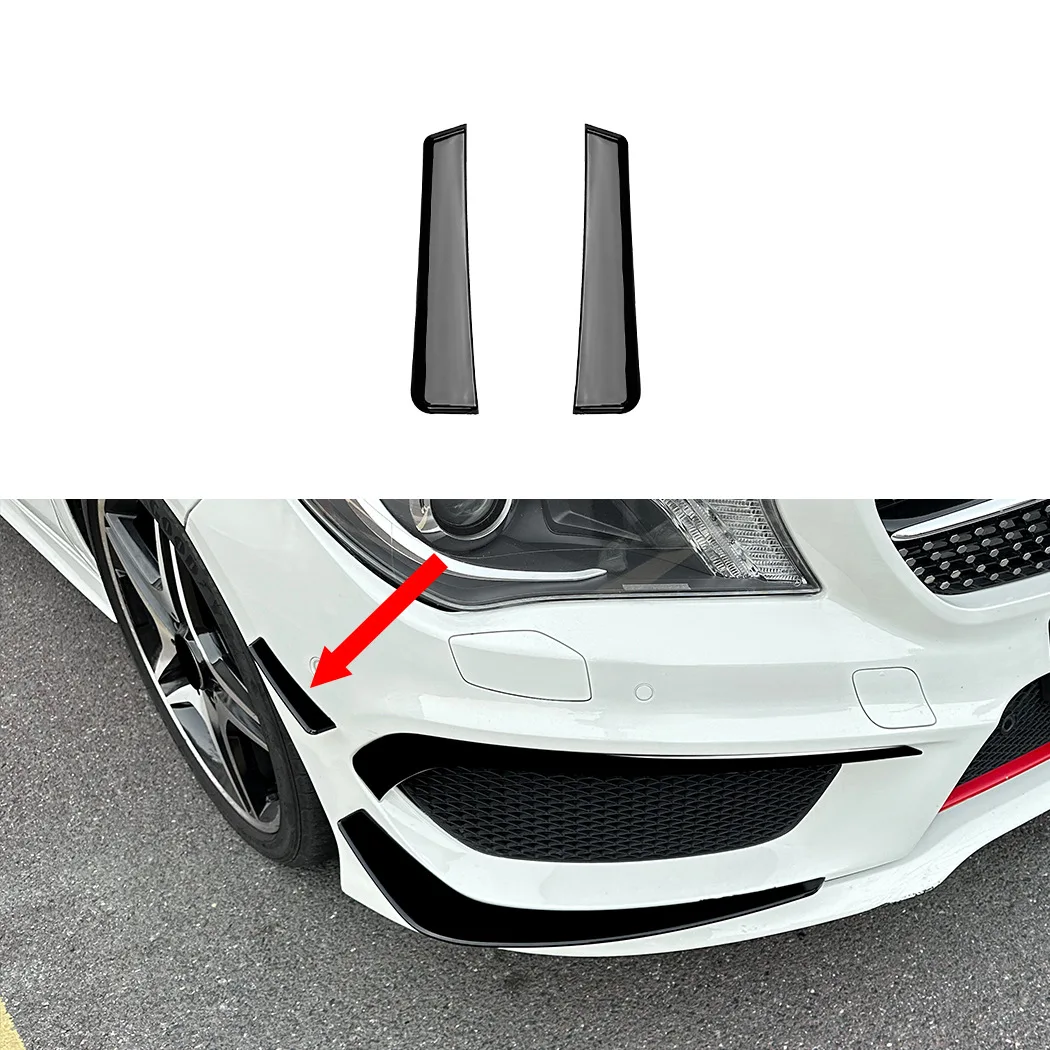 Frontstoßstange Air Vent Abdeckung Trim Glanz Schwarz Für Mercedes Benz CLA Klasse C117 AMG Linie 2013-2015 Ansaugrahmen Spoiler Splitter – Detail 3