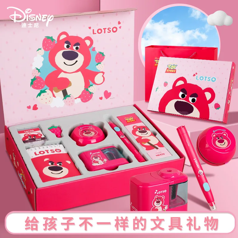 

MINISO Lotso Elsa Lovely Electric Stationery Set High-end Gifts Boxs Student Pupils' Birthday Gift Children's Learning Supplies