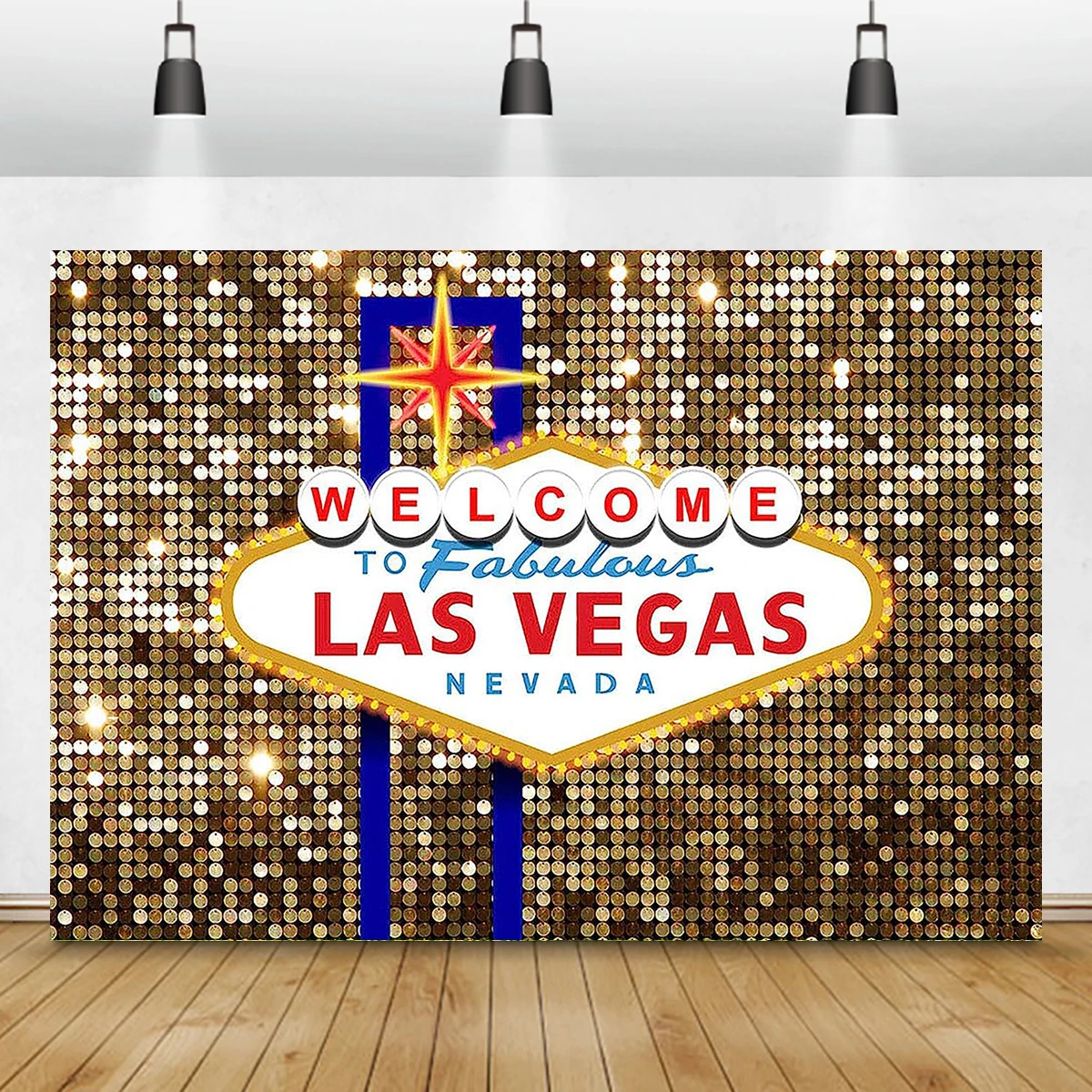 Gold Glitter Casino Sfondo Tema Night Poker Las Vegas Decorazioni Per Feste Compleanno Sfondo Torta Tavolo Banner Studio Fotografico