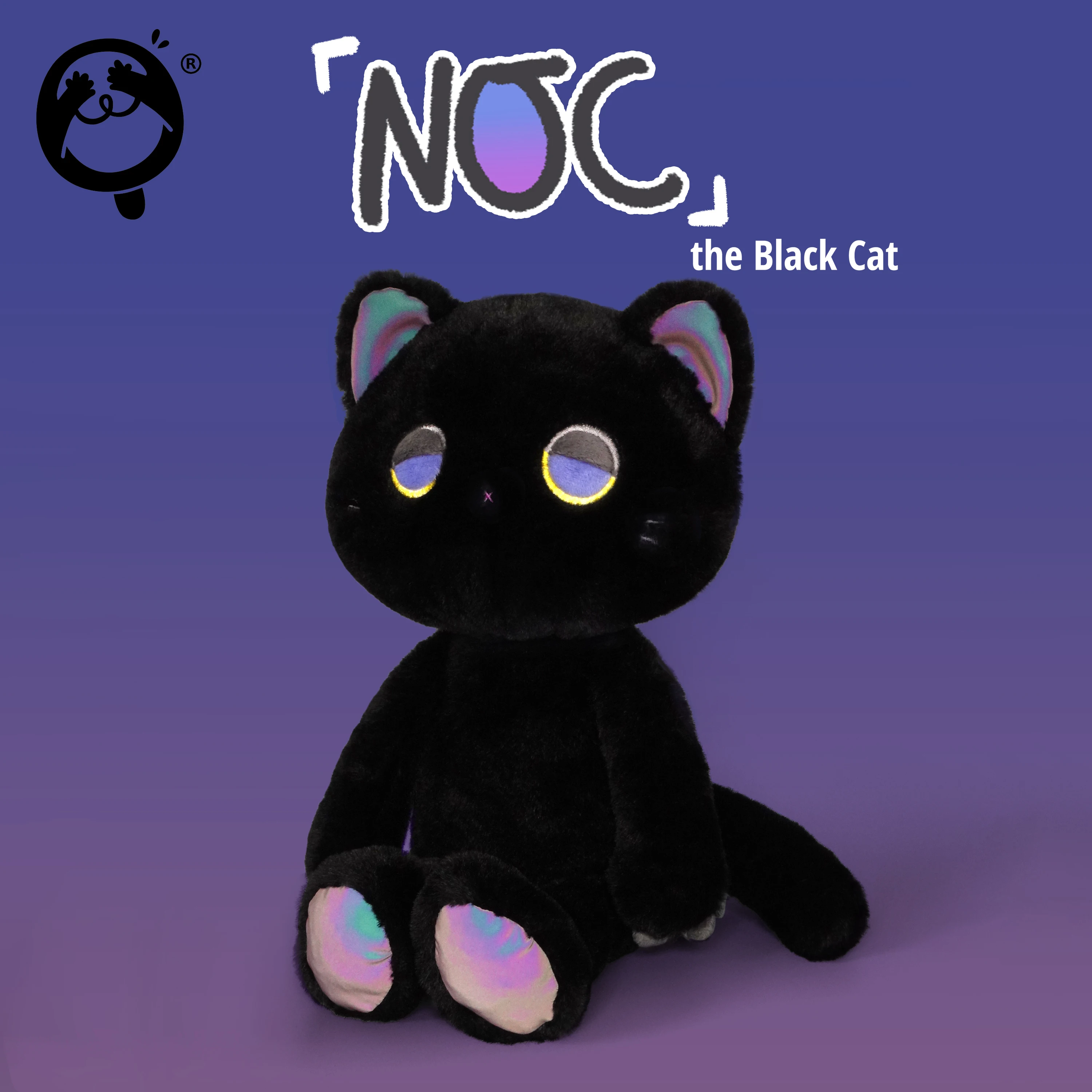 Маленькая-черная-кошка-милая-кукла-Светоотражающая-красочная-37-см-плюшевая-игрушка-кавайная-модель-для-детей-Рождество-Девочка-День-рождения-сюрприз-подарок-домашний-декор