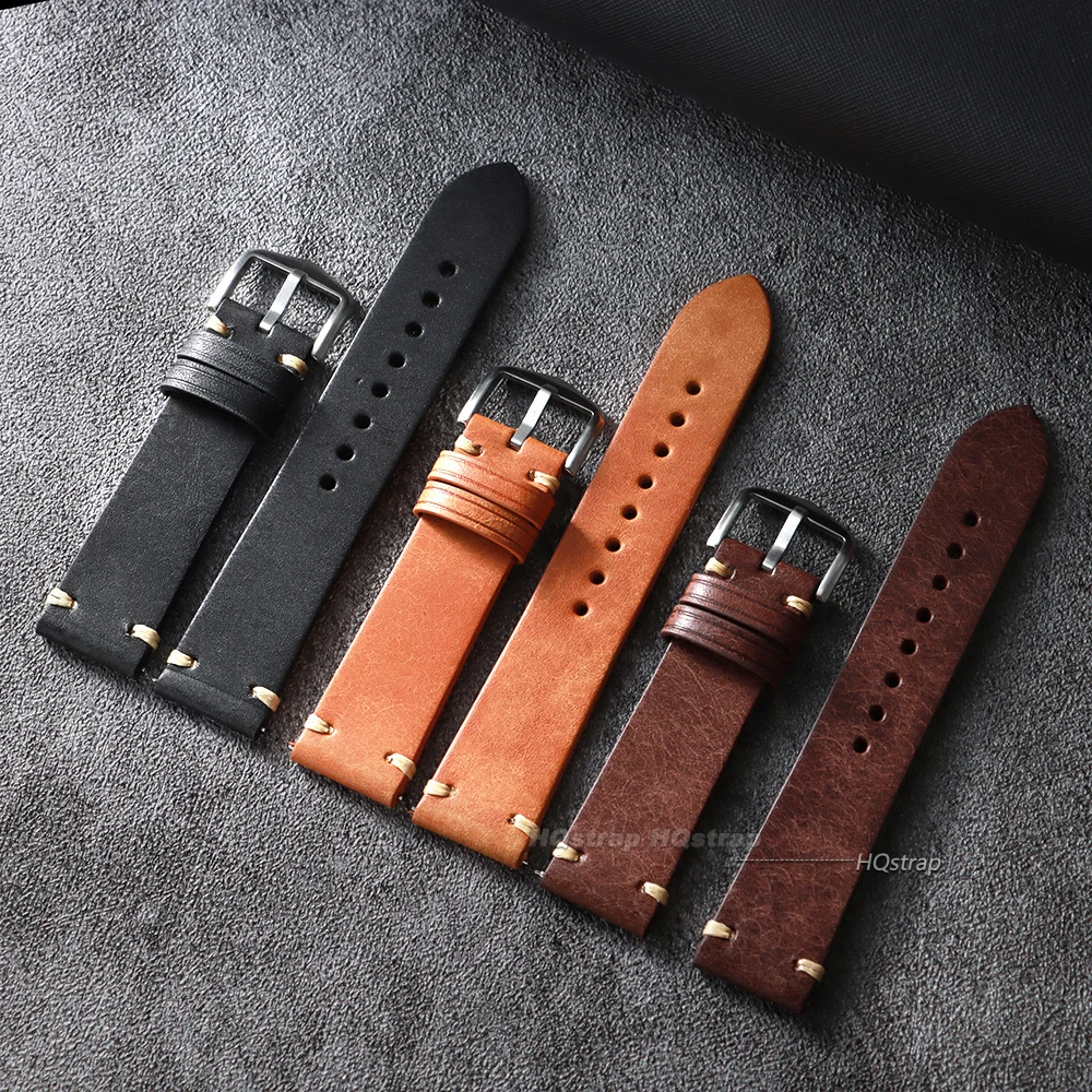 Artisan Genuine Leather Watchband with Quick Release