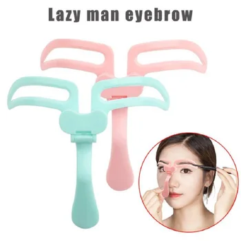 3D 중공 눈썹 스텐실 접이식 아구창 카드 도우미, 핸드 헬드 뷰티 메이크업, 눈썹 스탬프 템플릿, 눈썹 메이크업 도구