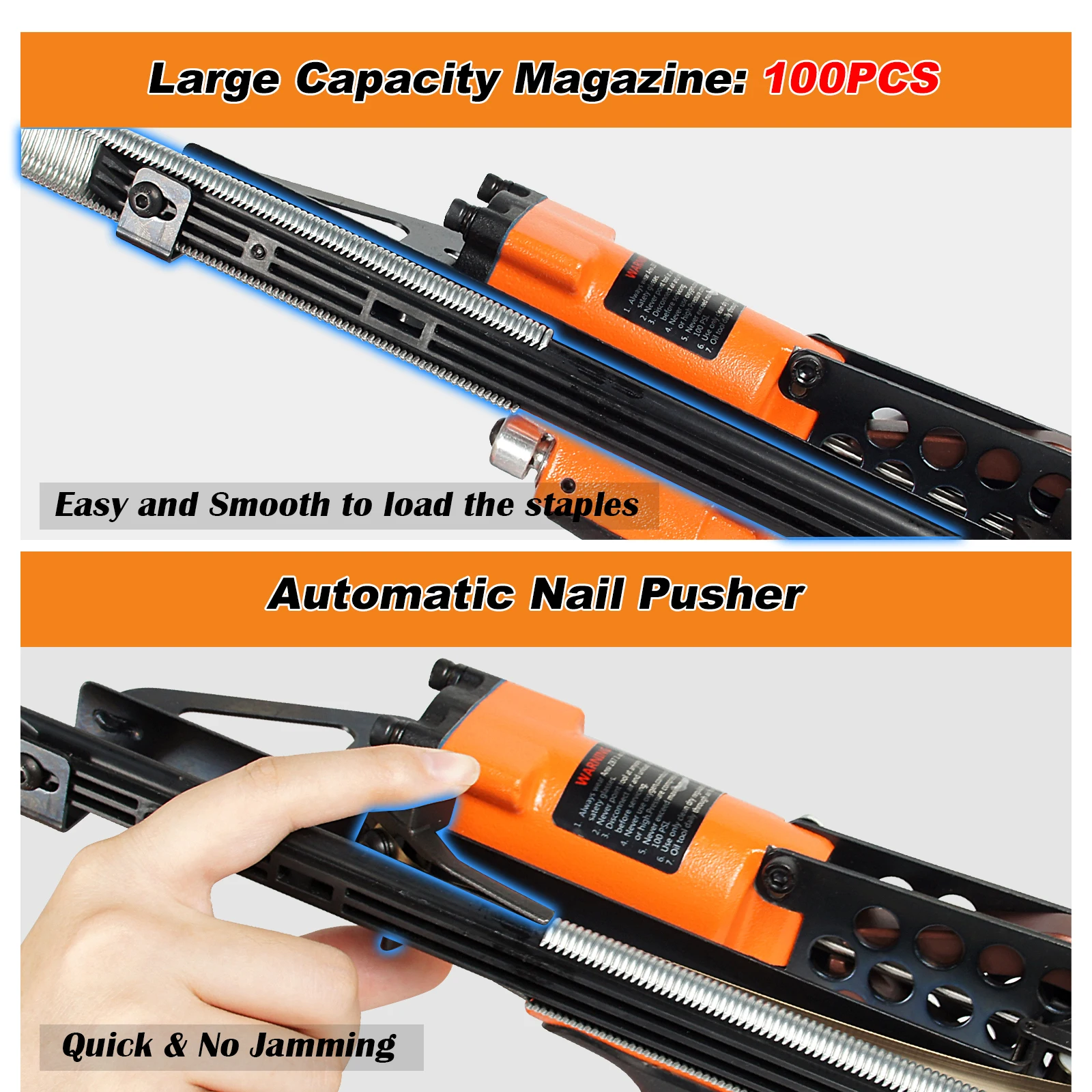 Kamsin K-SC760 16 Gauge Pneumatic C Ring Gun Kit 1/2-Inch