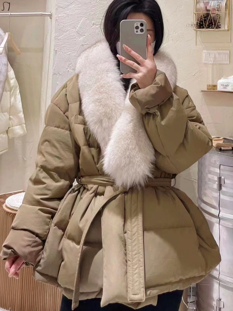 

Женское зимнее плотное пальто на завязках, облегающее пуховое пальто для осени и зимы