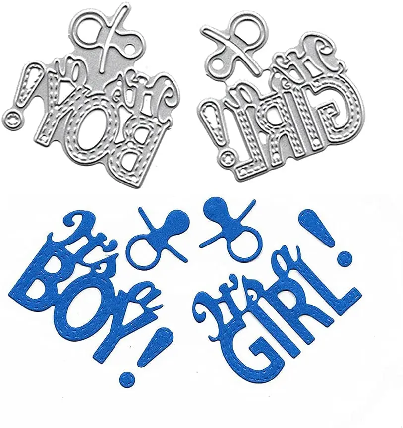 

Baby Boy and Baby GIRL Metal Cutting Dies Stencil for DIY Scrapbooking album Decorative Embossing Craft Dies Cut Paper Card Tool