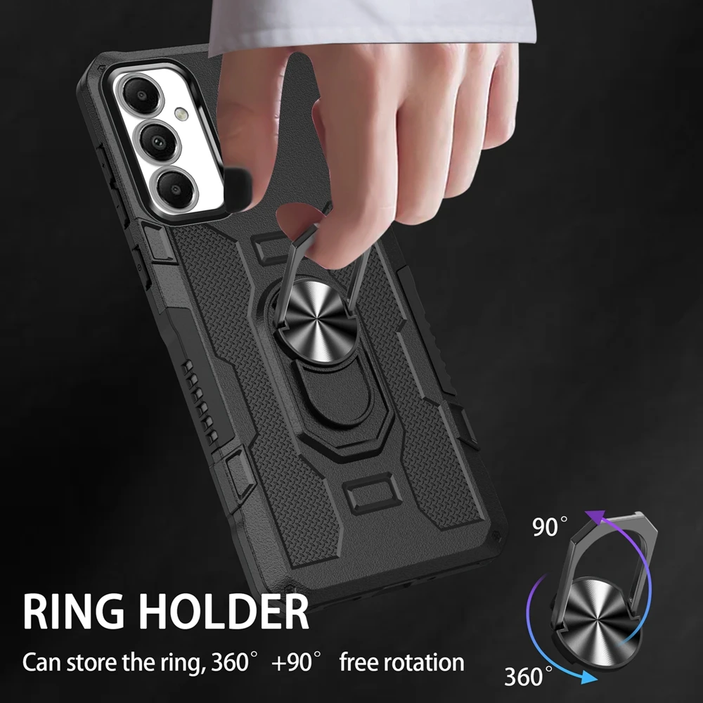 Magnetic Armor Case with Ring Holder - Durable Phone Cover