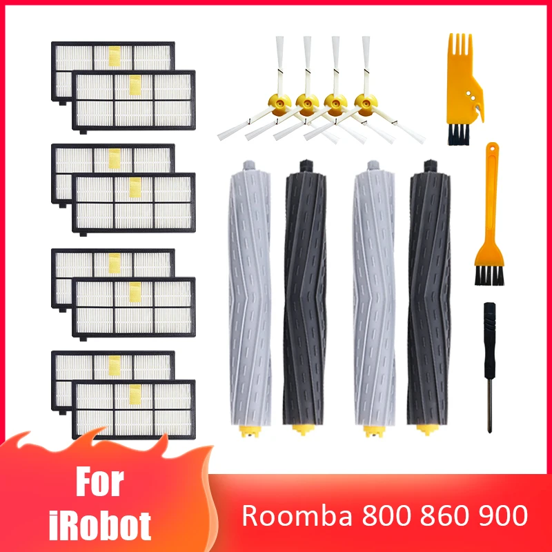 For IRobot Roomba 800 860 865 900 960 966 Vacuum Cleaner Filters Side Brush Kit 
