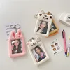 SKYSONIC Newest 3 Inch Plush Kpop Holder Cute Bear Idol Postcards Storage Card Bag Kpop Collect Organizer Schoolbag Pendant 6