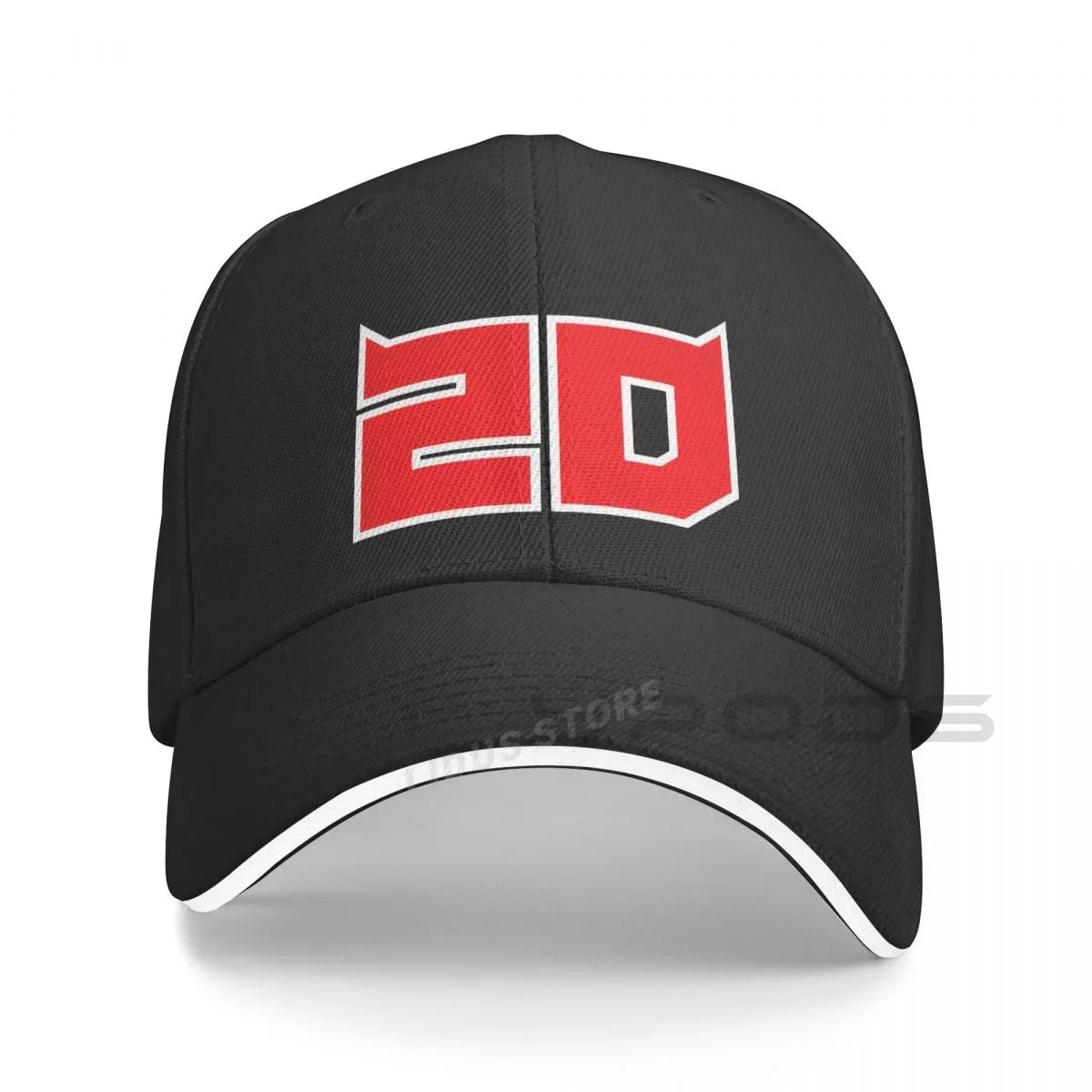 

2023 New Fabio Quartararo Number 20 Baseball Cap Hat Boys Black Casquette Fish Hip Hop Printed Spring Sport Outdoor