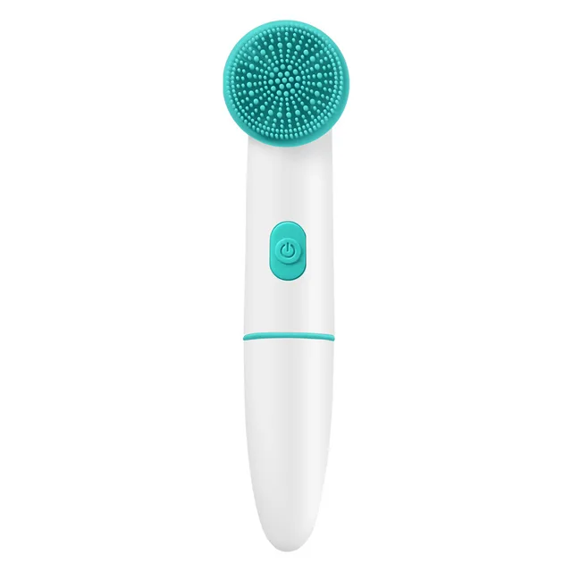 Electric Silicone Face Cleansing Brush Waterproof 2 in 1 Double Head, Sonic Vibration Facial Pore Cleaner Skincare Beauty Tool 5