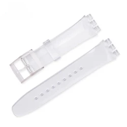 Vibrant Silicone Waterproof Watchband - Colorful Rubber Strap Replacement, Multiple Sizes - 16mm (Transparent)