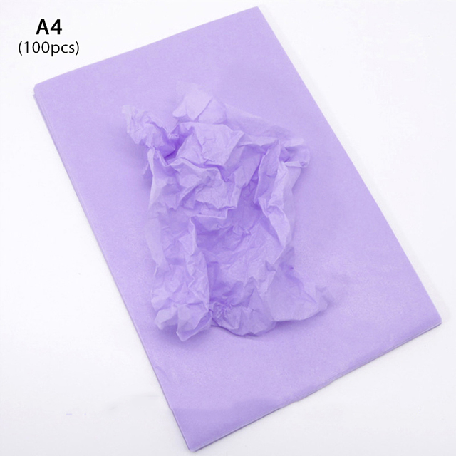 Multicolor Liner Tissue Paper For Clothing Shirt Shoes DIY Handmade A4 Translucent Wine Wrapping Papers Gift Packaging