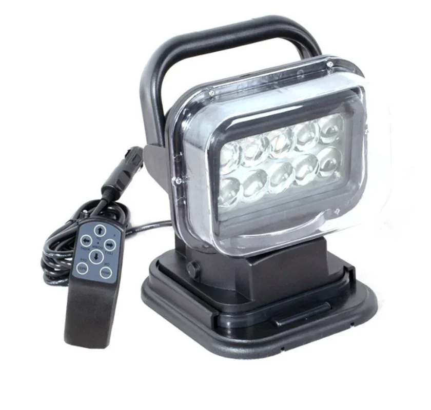 

50W Portable Remote Wireless Control Led Marine Search Light for Offroad ATV SUV Truck Yacht Boat Tractors Led Spotlight