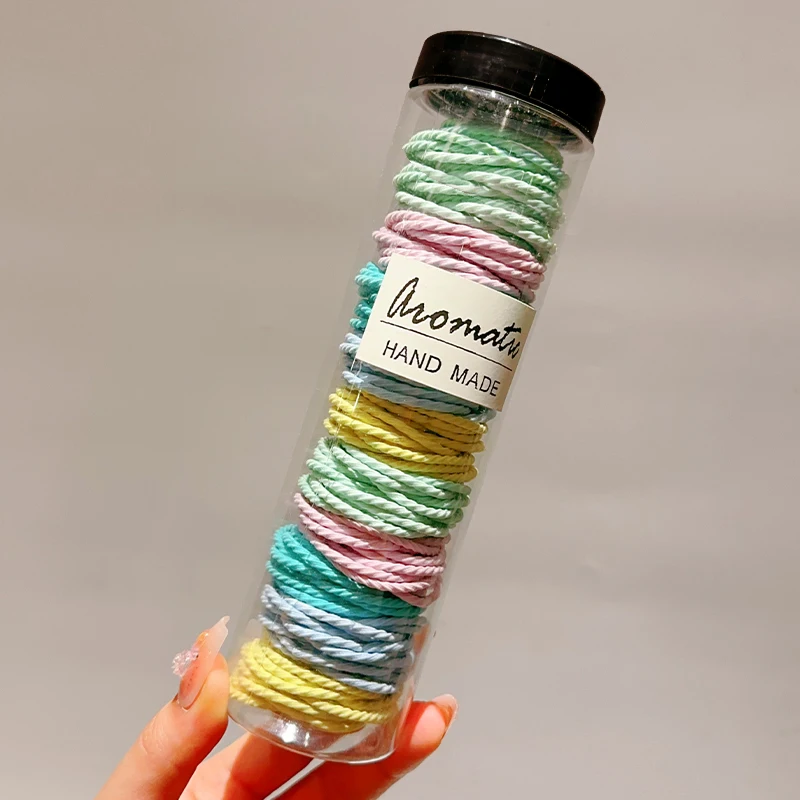 100 spring-colored hair ties (one can)