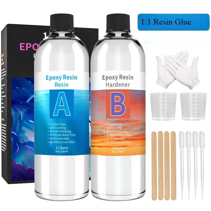 Clear Epoxy Resin Kit for Art Crafts Jewelry Making