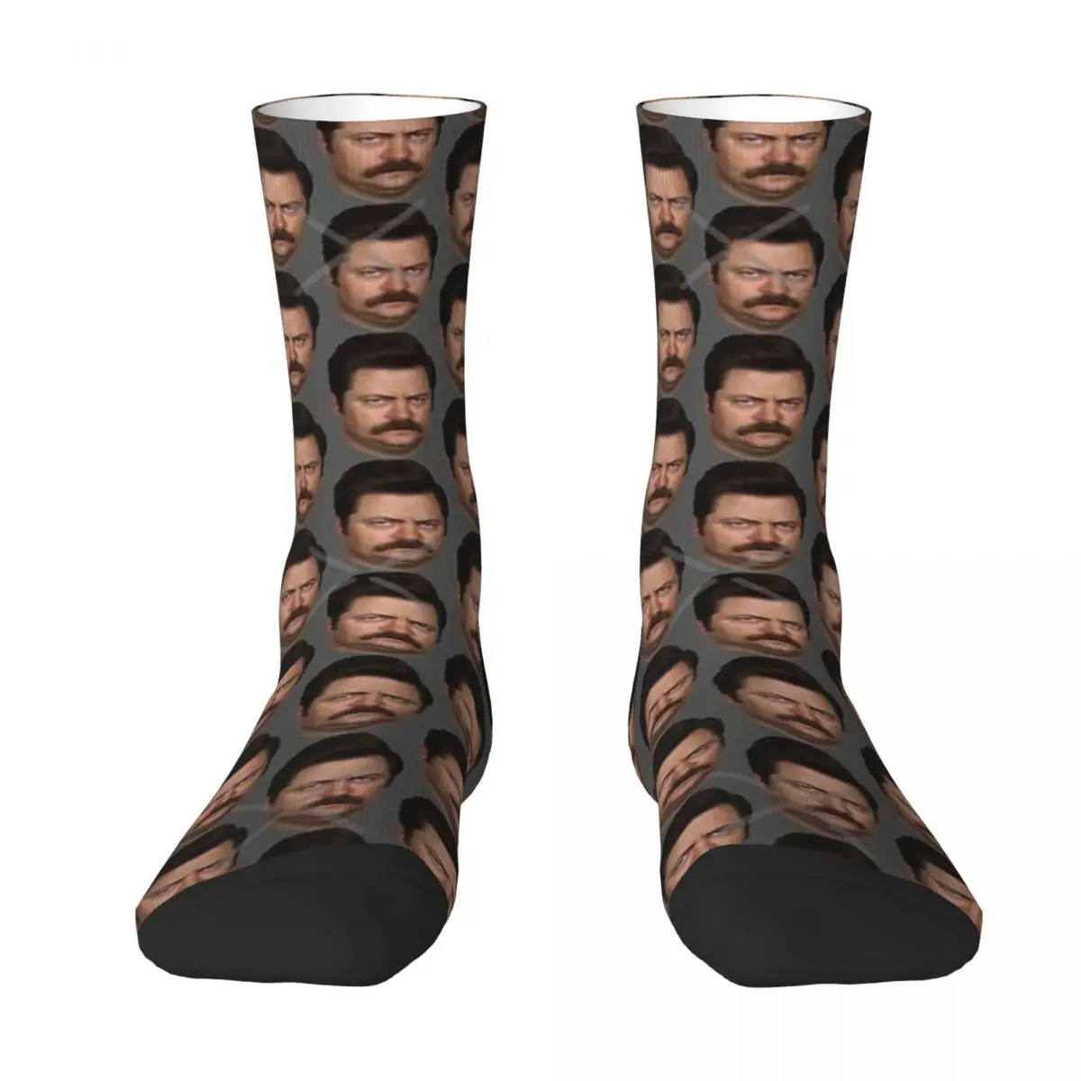 thumbnail image 1 of Calcetines Ron Swanson para hombre y mujer, de algodón, transpirables, largos, para deportes al aire libre, 1 of 5