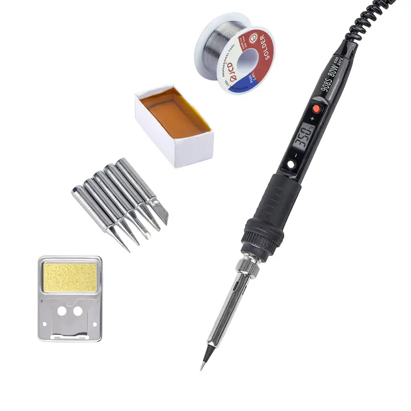 JCD Electric Soldering Iron 80W LCD Digital Display Adjustable temperature soldering iron tips 220V/110V Welding Solder Tool908S - Image 15