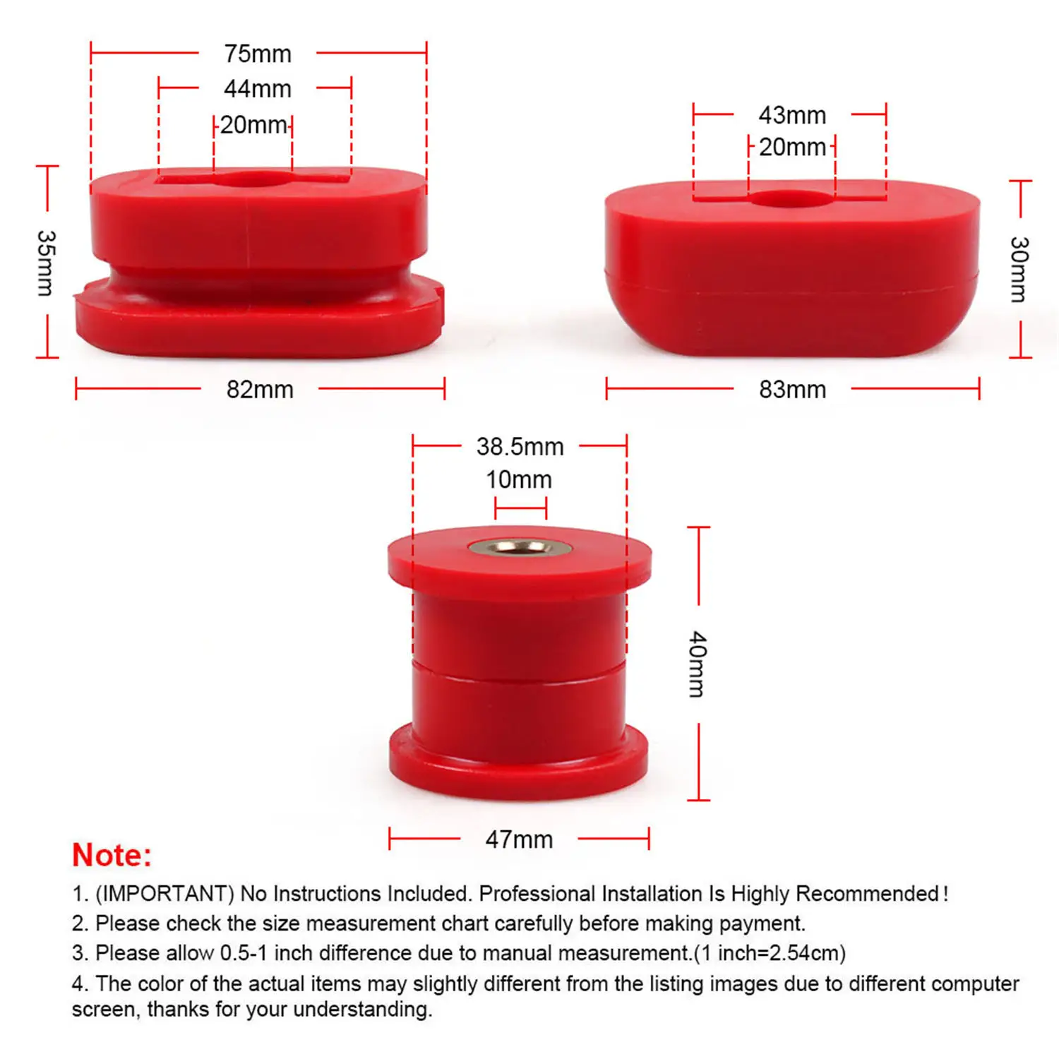 1set Lower Dogbone Engine Mount Bushing Kit Insert For Golf MK4 R32 1999-2006 A3 S3 TT Seat Leno Toledo Octavia