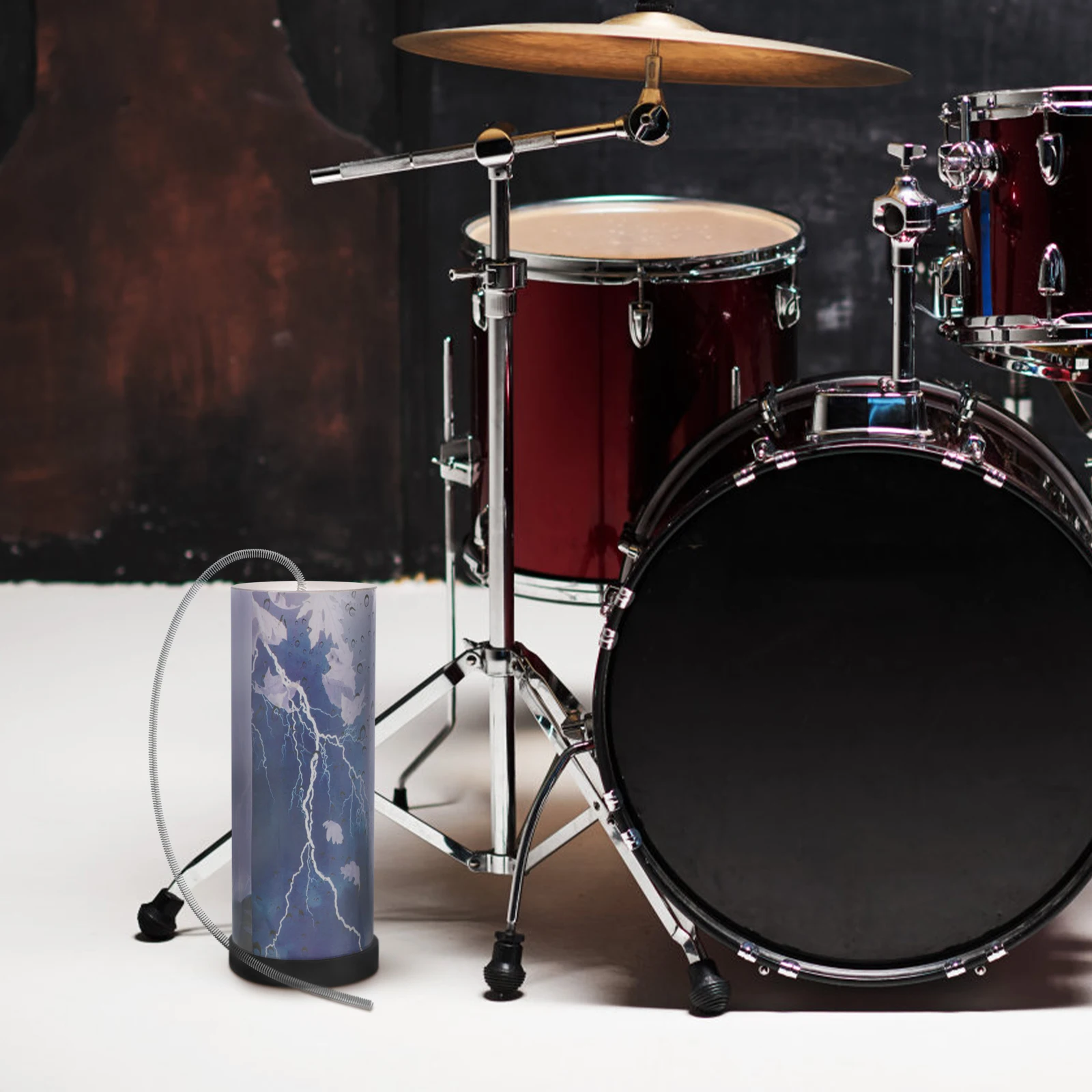Blue Percussion Instrument Musical Drum Sound Maker Stick Shaker Kids Learning Musical Instruments Drum Toy