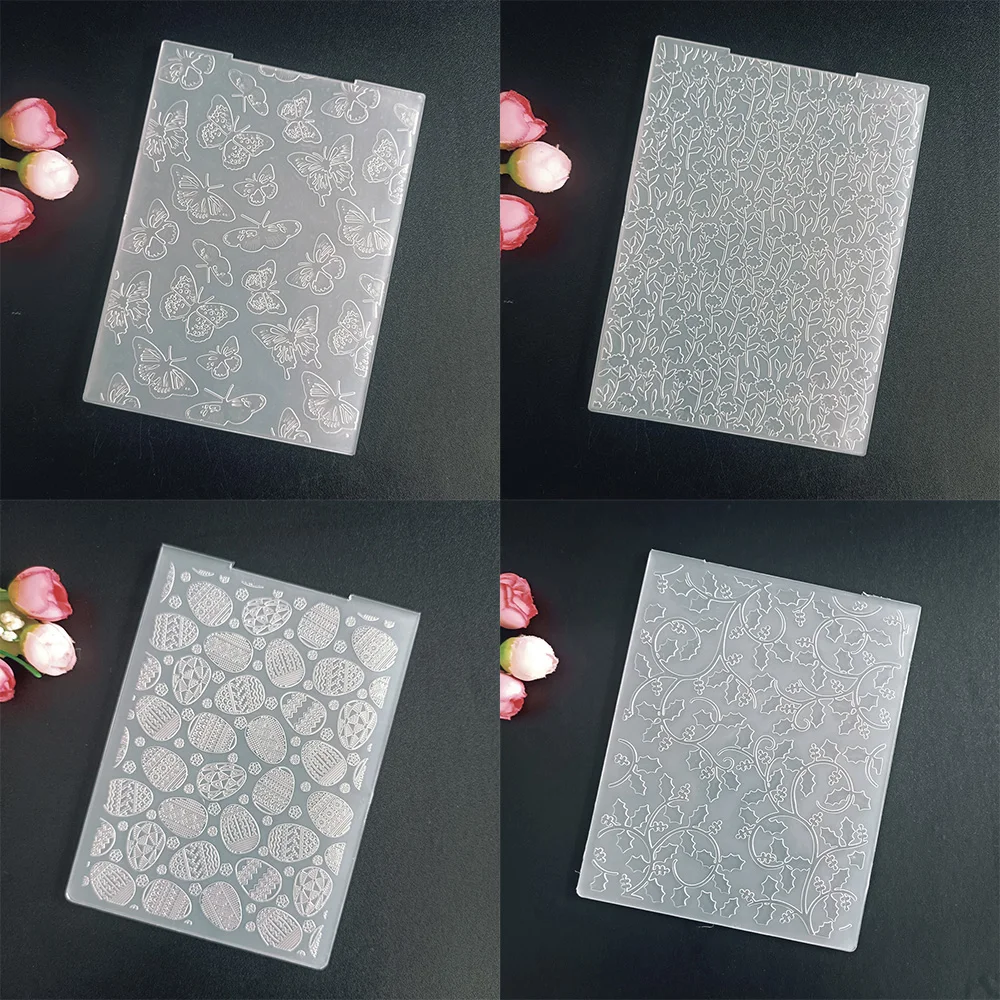 Tree Butterfly Happy Easter Design Plastic Embossing Folder For Scrapbooking DIY Photo Album Card Making Crafts plastic embossing folder,embossing folder