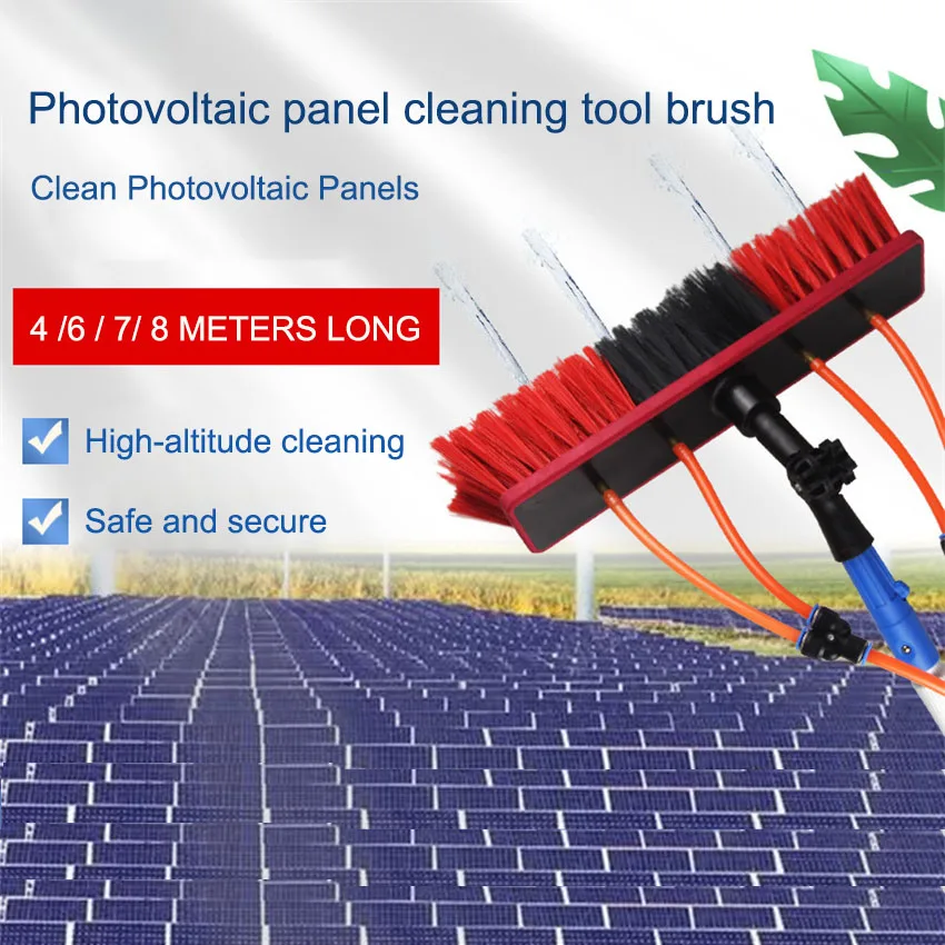 Kit Escova de Limpeza do Painel Solar Poste de Extensão de Liga de Alumínio Janela Fotovoltaica Kit de Limpeza m m m m