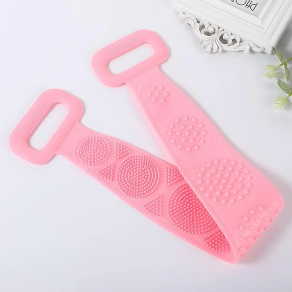Body Sponge Silicone Brushes Bath Towels Body Scrubber Rubbing Back Peeling Massage Shower Extended Scrubber Skin Clean Brushes
