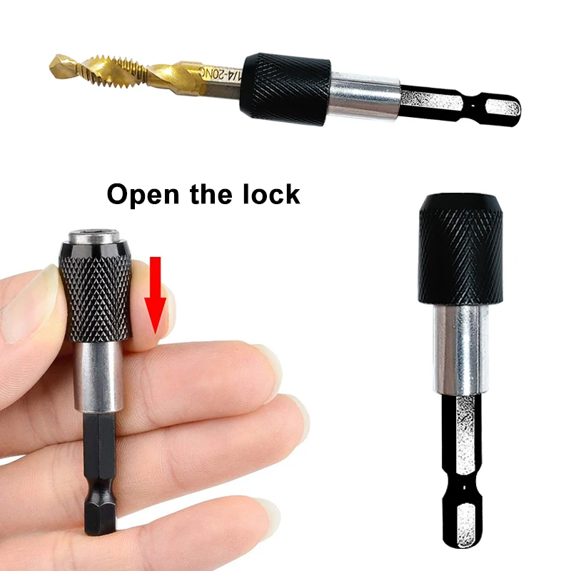 60mm hexagonal quick change rod 6.35mm self-locking screwdriver connect rod power tool accessory magnetic sleeve extension