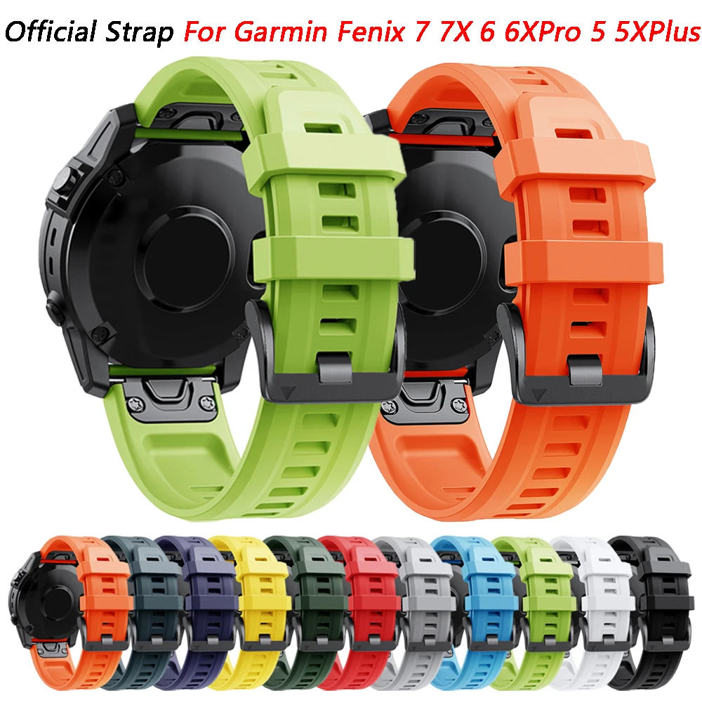 

22 26mm Silicone Quick Release Wristband For Garmin Fenix 7 7X 6 6X Pro 5 5X Plus EPIX Easyfit Watch Strap Band Bracelet Correa