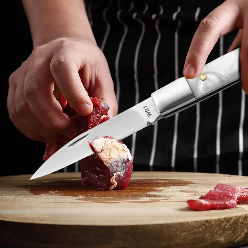 Folding Knife for Unpacking Box Stainless Steel Meat Fruit BBQ Knife Cutlery Set Butcher Kitchen Chef Cleaver Steak Knives kitchen knife,folding knife,meat cleaver