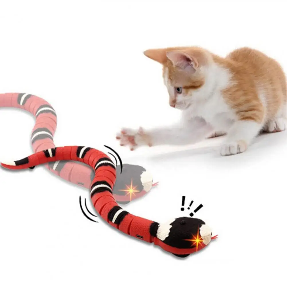 

Cat Toy Snake Shape Prank Prop Automatically Sense Obstacles Escape Interactive Smart Snake Tease Toys Pet Supplies