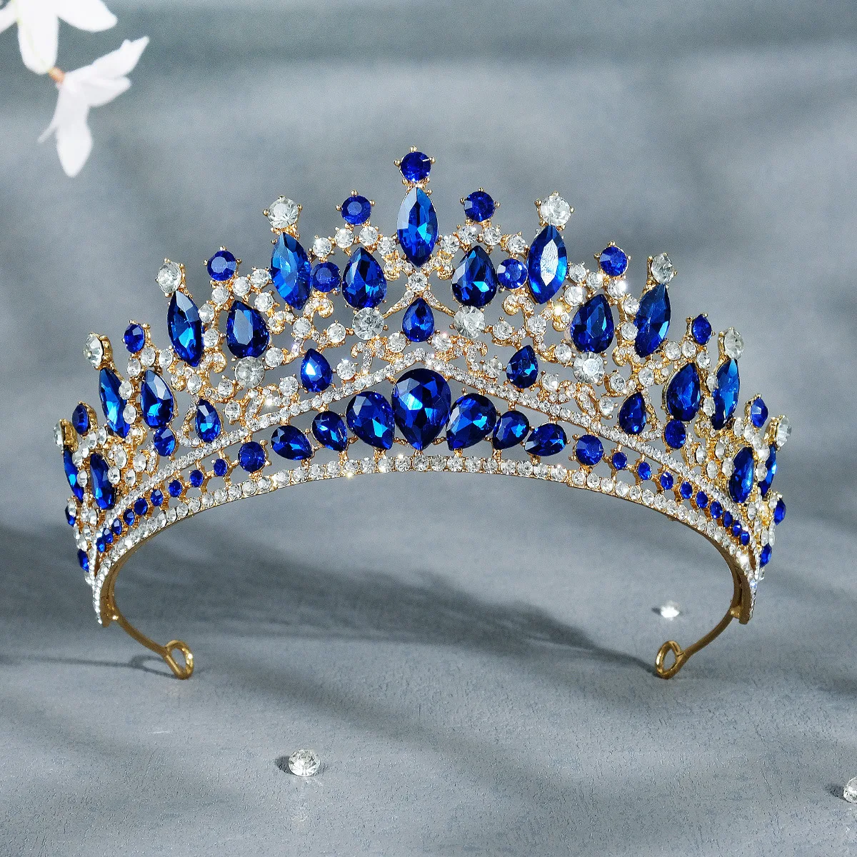 Blue rhinestone tiara Amazon.com: Lovelyshop Blue Gems Rhinestone Tiara for Little  main image 2