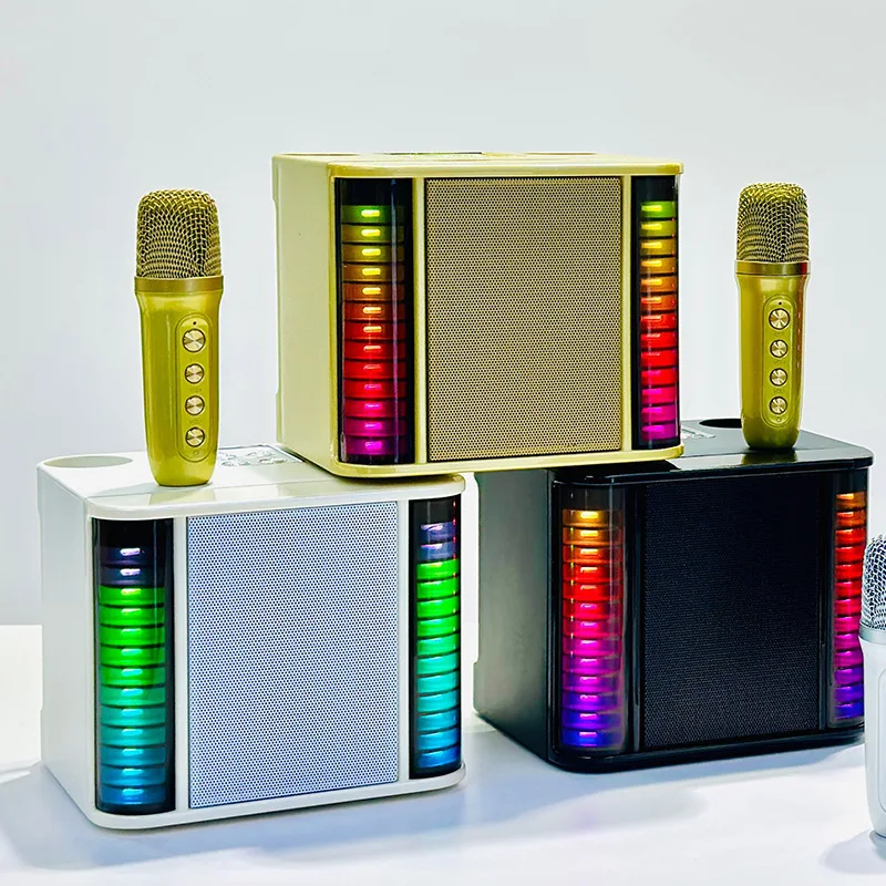 

Peak Power 100W Family Theatre Party Disco Light Sing Portable Sound BAR Wireless Bluetooth Speakers Karaoke with 2 Microphone