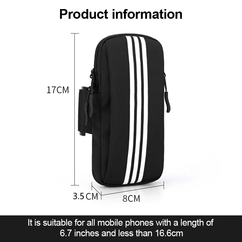 Phone armband Mobile phone armband Phone arm band Sports arm bag Fitness arm bag Armbag Reflective Phone case Running holder bag For IPhone 14 15 Pro Max Xiaomi Samsung Jogging Gym Sport Waterproof Armband