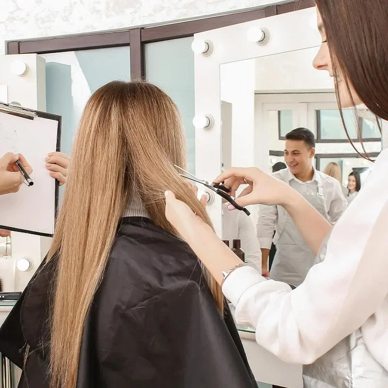 Haircut Bibs Non Sticky Foldable Dye Hair Aprons Barber Shop Adults Haircut Professional Bibs Adults Haircut Shawl Tool 2