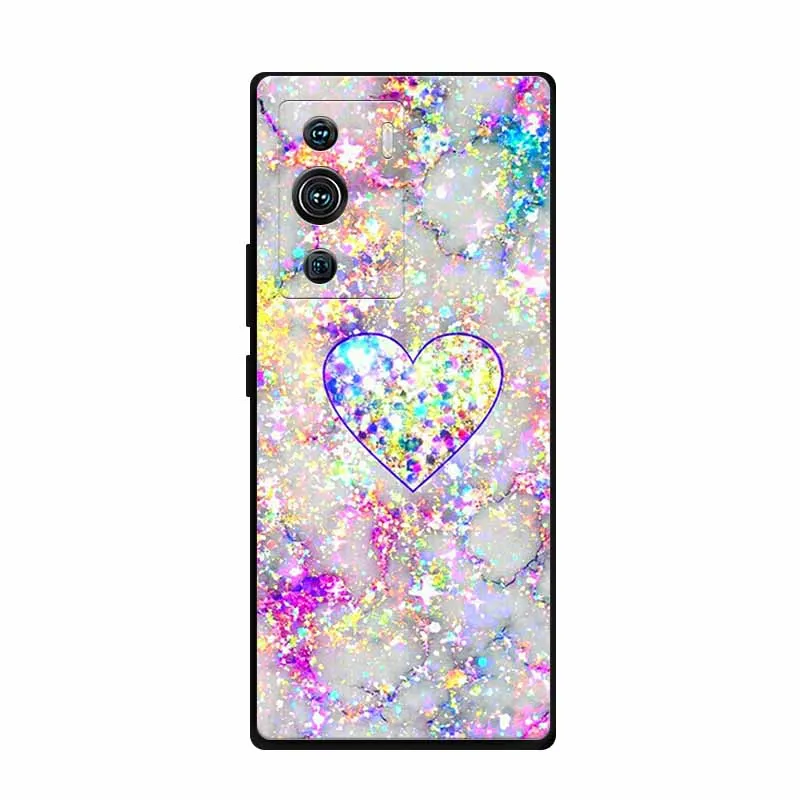 Luxury Silicone TPU Soft Phone Back Cover - Shockproof Design with Cool Love Pattern