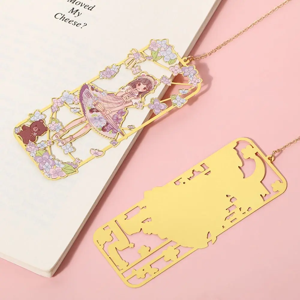 Book Clip Cute Wind Brass Bookmark Cartoon Graduation Gift Metal Tassel Bookmark Chinese style Pagination Mark Stationery Mark metal bookmark,bookmark page holder,bookmark holder