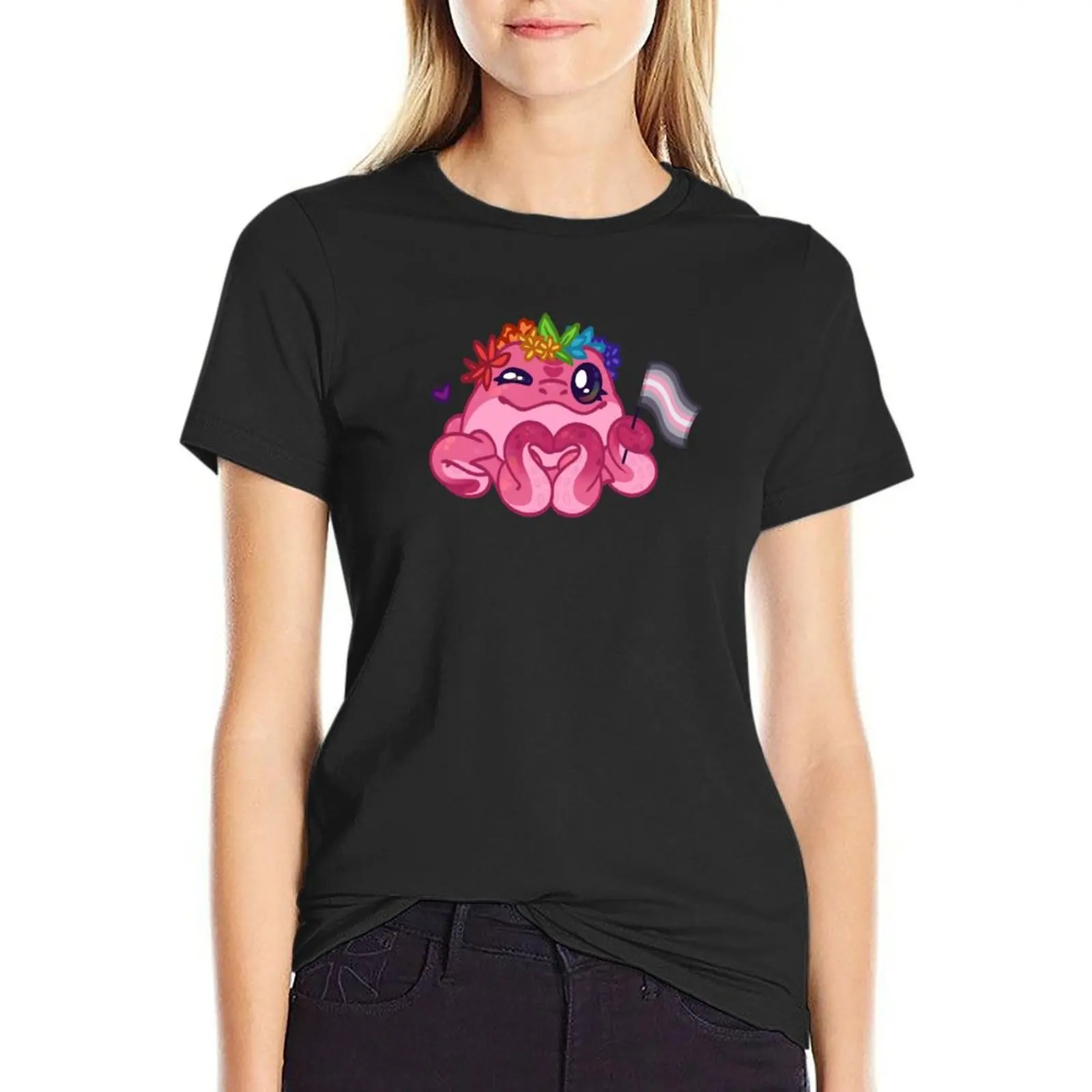 

Pride Pretzel Demigirl T-shirt summer top kawaii clothes vintage clothes Women tops