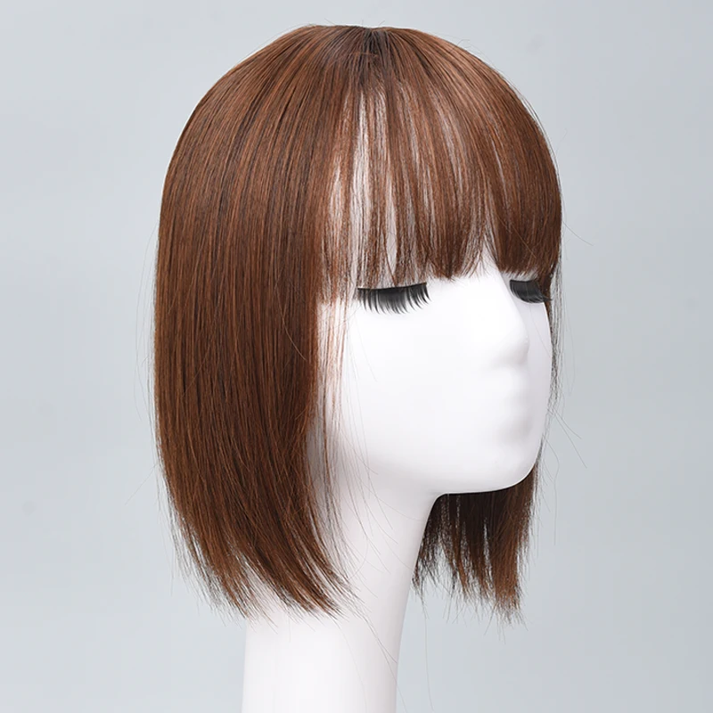 MANWEI Synthetic 3D Bangs 25CM Invisible Seamless Head Hair Air Bangs Overhead Natural Invisible Increase Hair Volume synthetic bangs