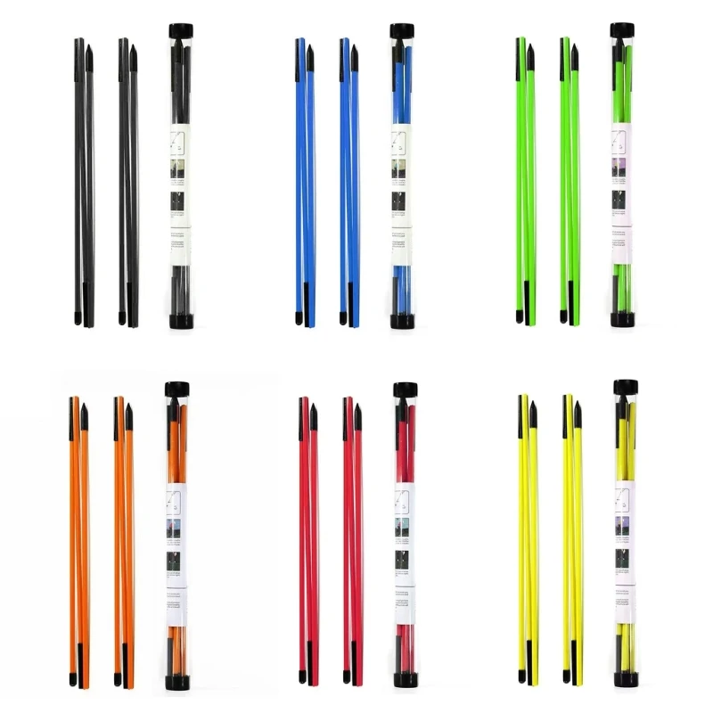 

2024 New Golf Alignment Collapsible Golf Practice Rods Swing Trainer Tools 2 Pack Foldabe Postures Corrector with Tube