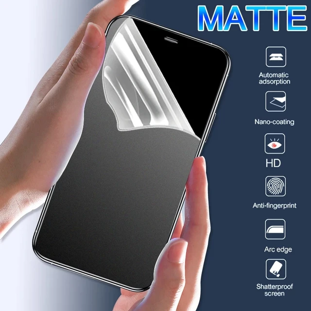 Protector de pantalla mate para iPhone, película protectora de vidrio  templado para iPhone 11 Pro Max, X, XS, XR, 8 Plus, 7, 7 - AliExpress