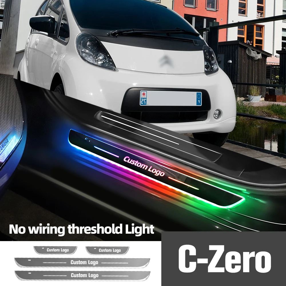 

For Citroen C-Zero 2010-2015 2012 2013 2014 Car Door Sill Light Customized Logo LED Welcome Threshold Pedal Lamp Accessories