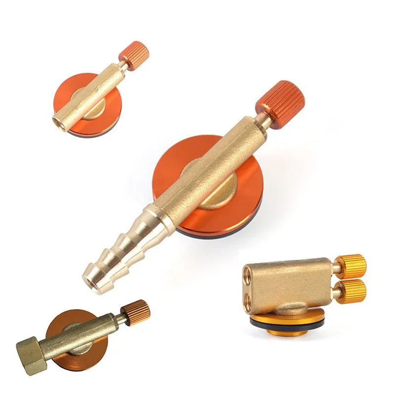 Gas Tank Adapter Outdoor Camping Gas Tank Connector with Close Valve