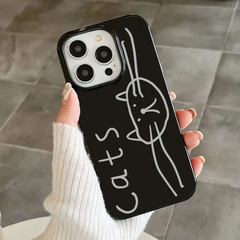 Korean Lovely Big Cat Head Shockproof Soft Phone Case