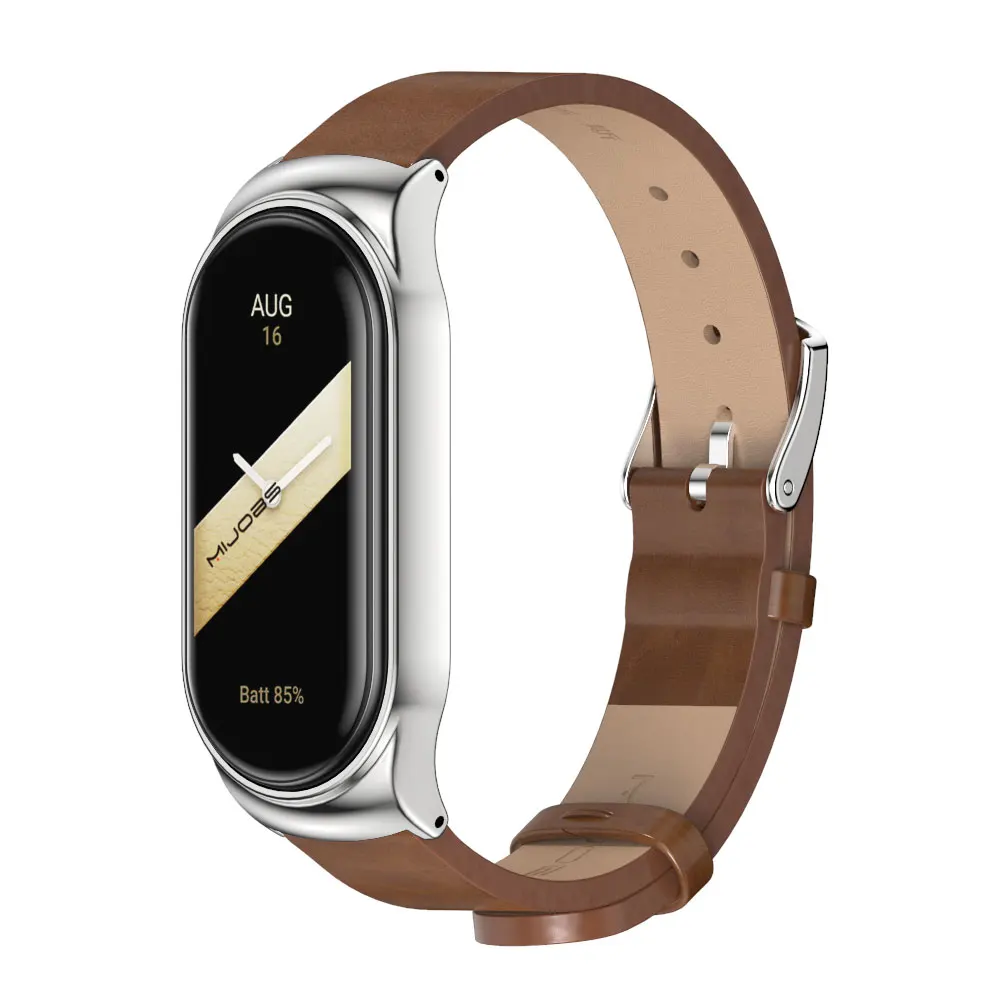 Premium PU Leather Wristband and Metal Bracelet