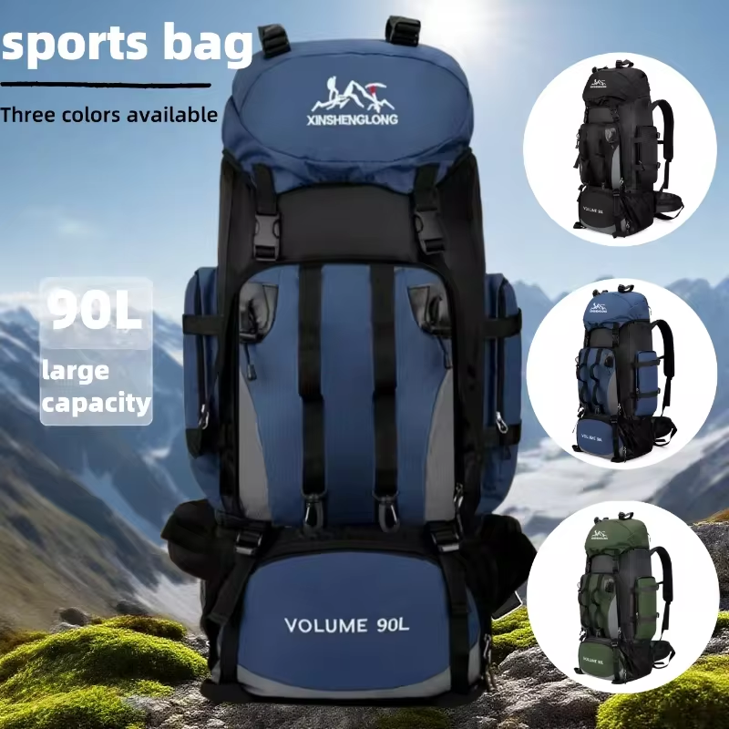 90L Waterproof Hiking Backpack Camping Rucksack Large Capacity Travel Outdoor Sports Bag for Trekking Backpacking and Adventure