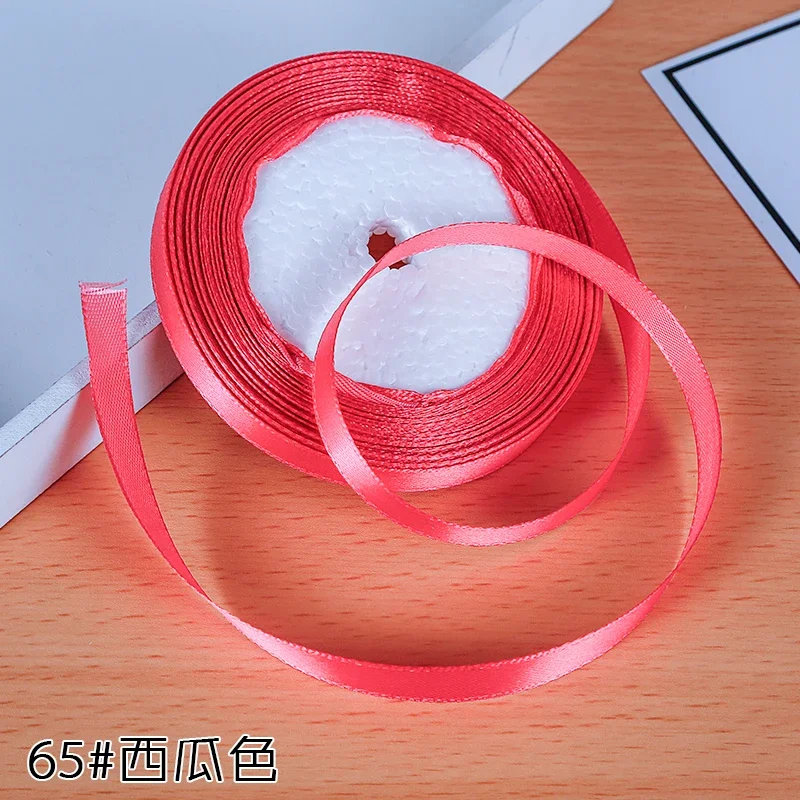 Elegant 6mm Silk Satin Ribbon for Special Occasions - 22 Meters Roll