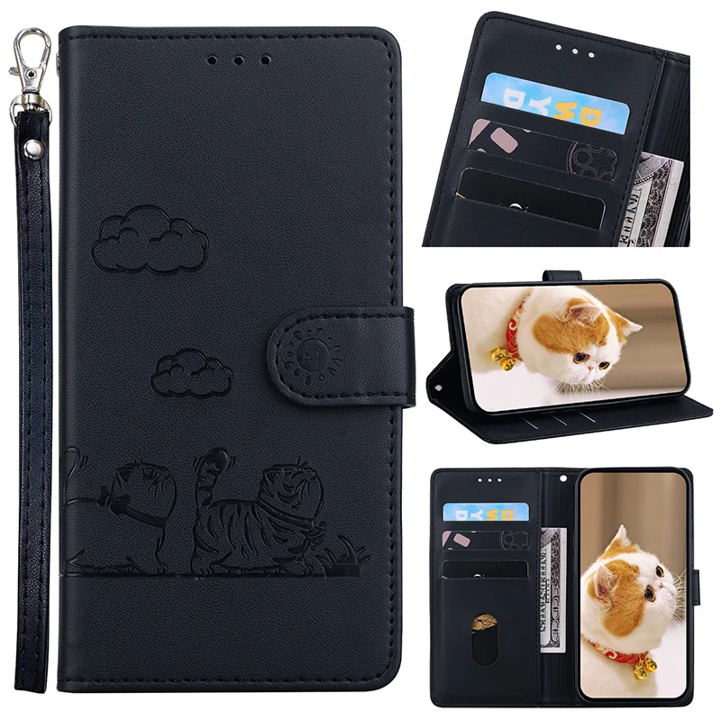 Leather Flip Wallet Case - Stand Feature and Enhanced Protection