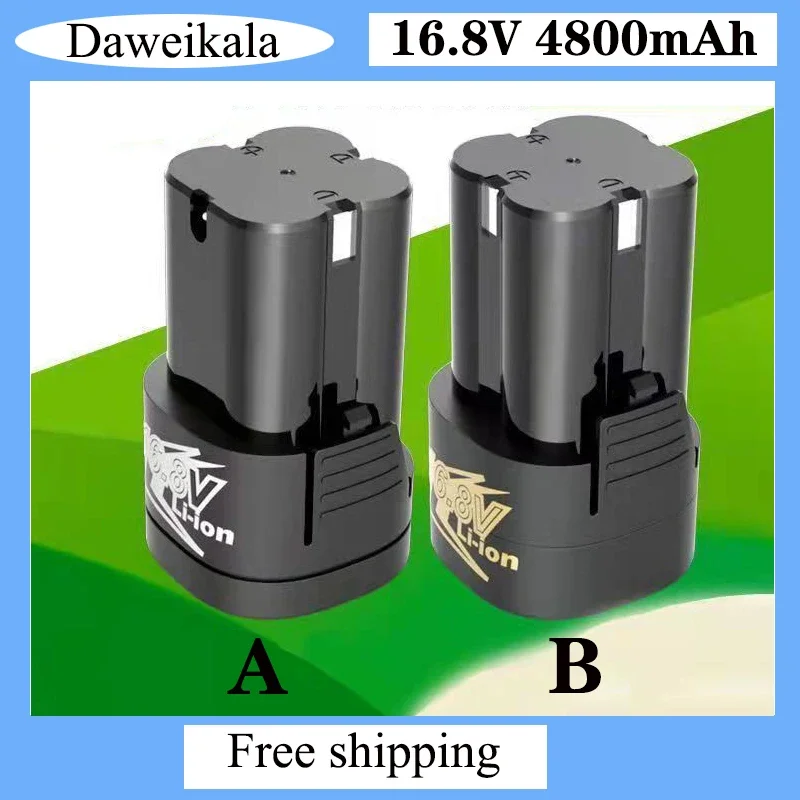

New 16.8V 4800mAh Lithium Battery 18650 Li-ion Battery Power Tools accessories For Cordless Screwdriver Electric Drill Batter