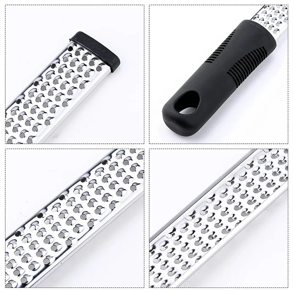 Zitronen-Zester- und Käseschredder | Professionelle Knoblauchreibe Micro Plane Grater Zester | Rutschfester Griff, für Käse, Ingwer – Detail 7