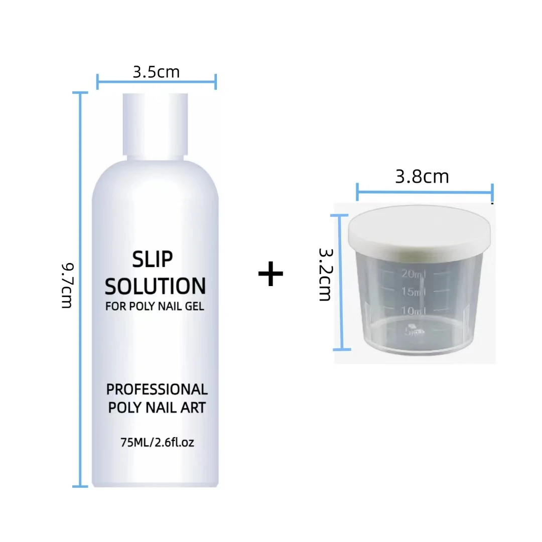 75ml Slip Solution for Poly Nail Extension Gel  Professional Poly Nail Art Easy DIY Poly Gel Nail Art 2